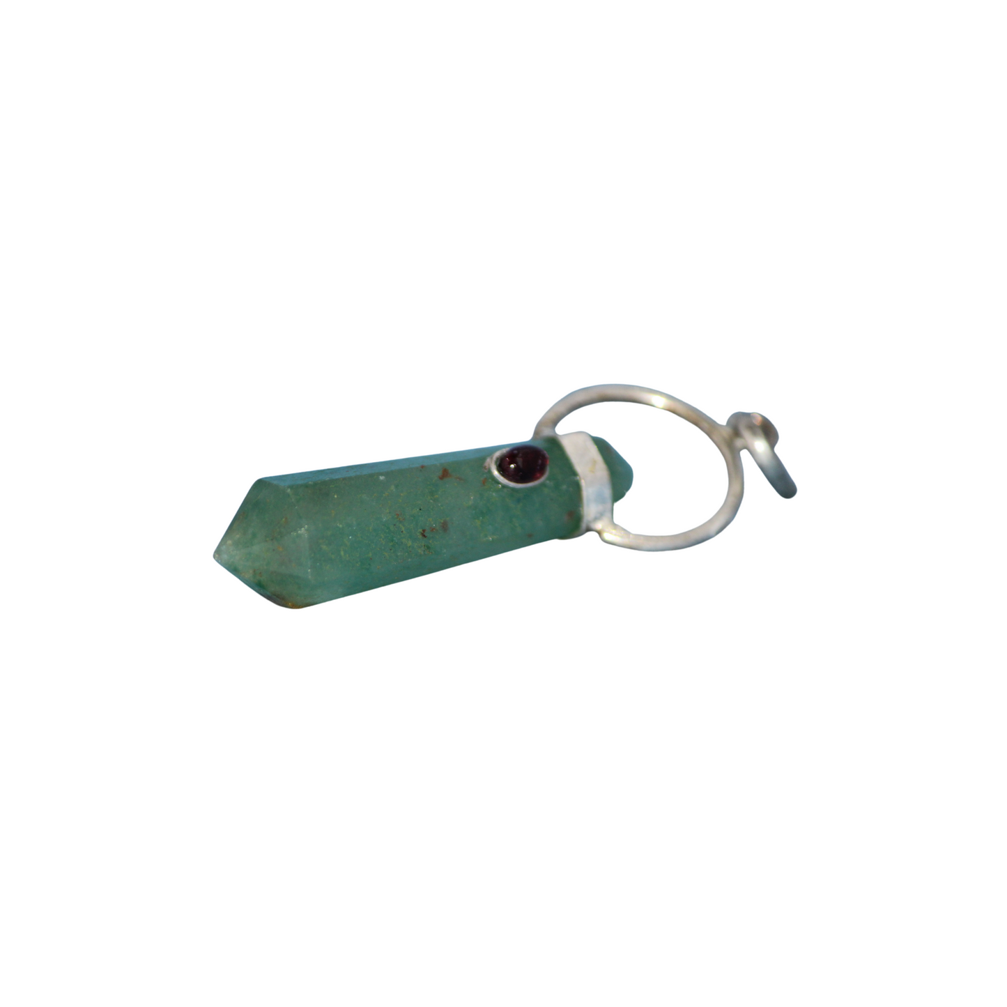 GREEN AVENTURINE PENDANT-DOUBLE TERMINATED