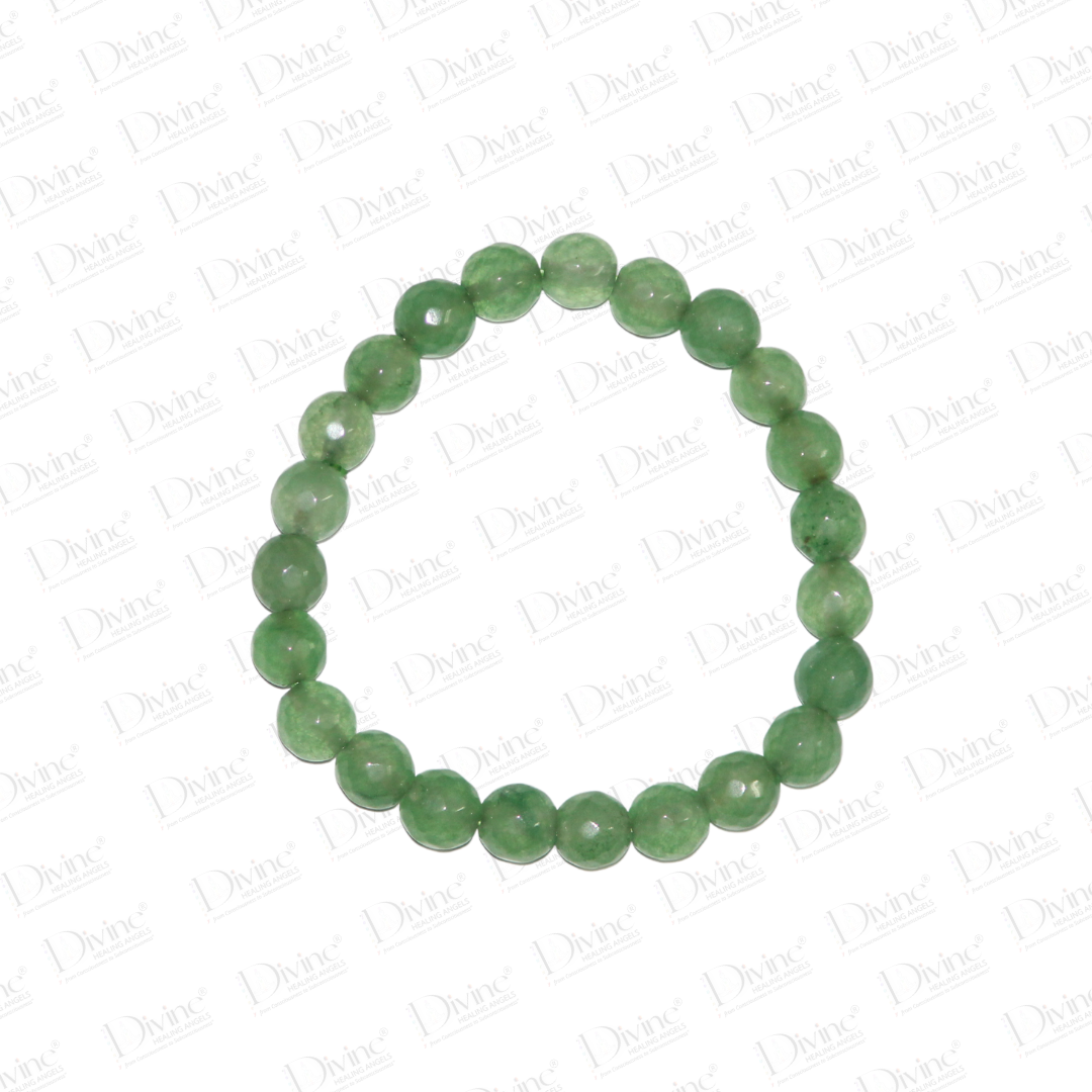 GREEN AVENTURINE BRACELET-DIAMOND CUT