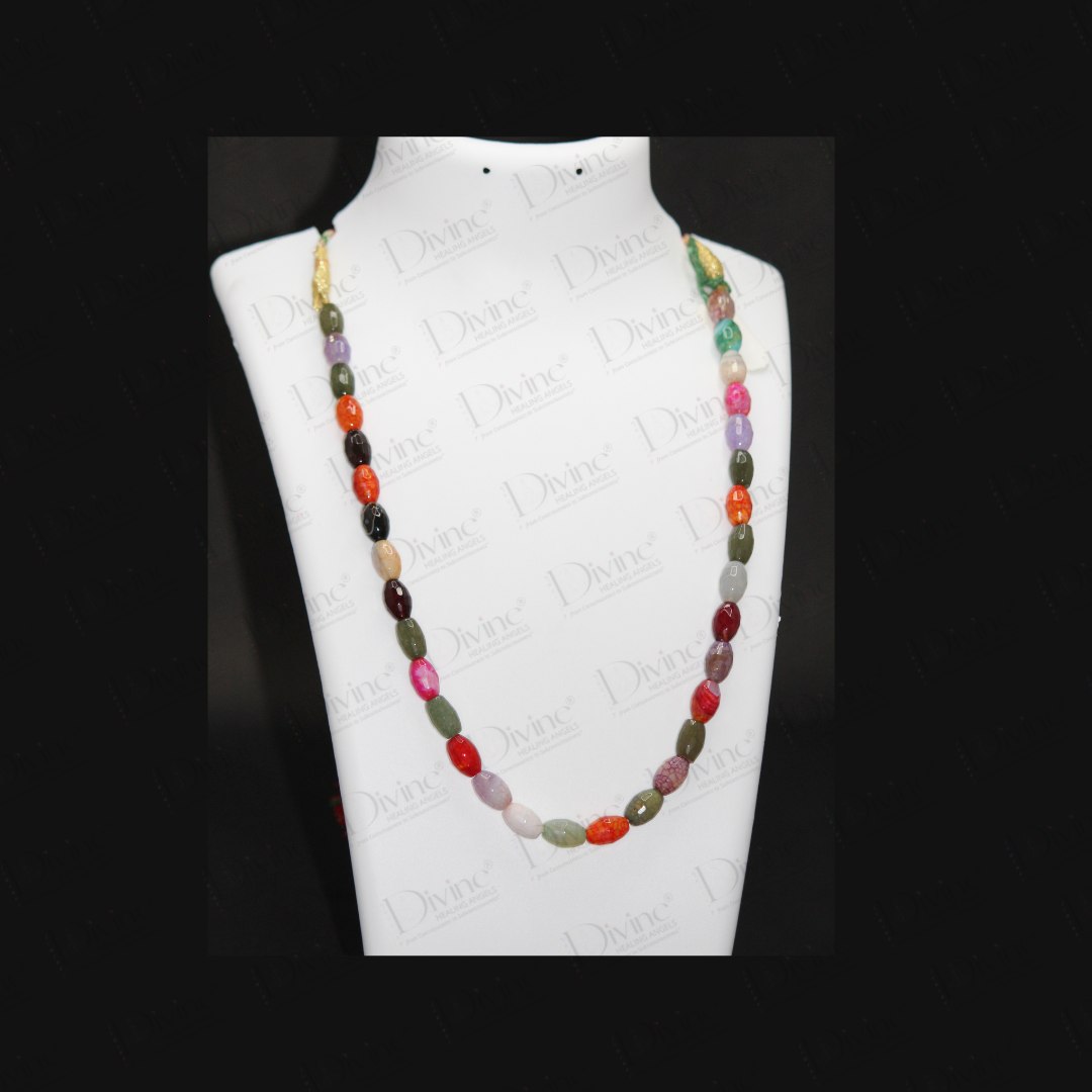 MULTI CHAKRA NECKLACE-DIAMOND CUT