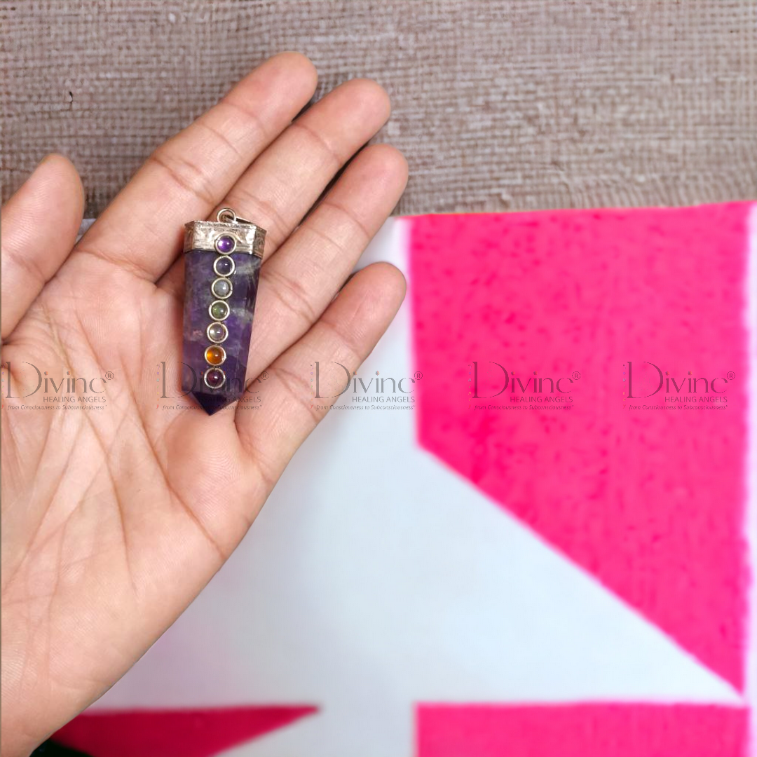 AMETHYST CHAKRA BEAD PENDANT