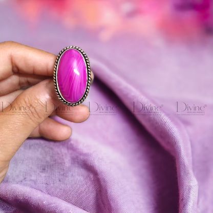 PINK AGATE RING