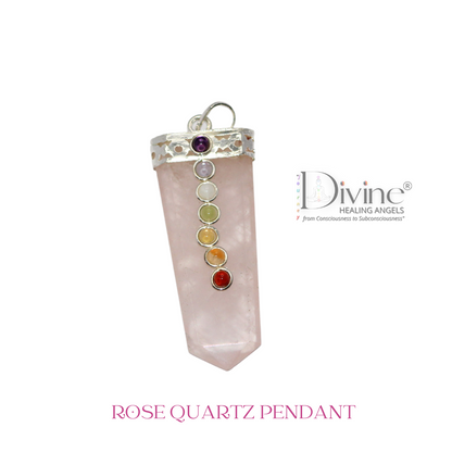 ROSE QUARTZ CHAKRA BEAD PENDANT