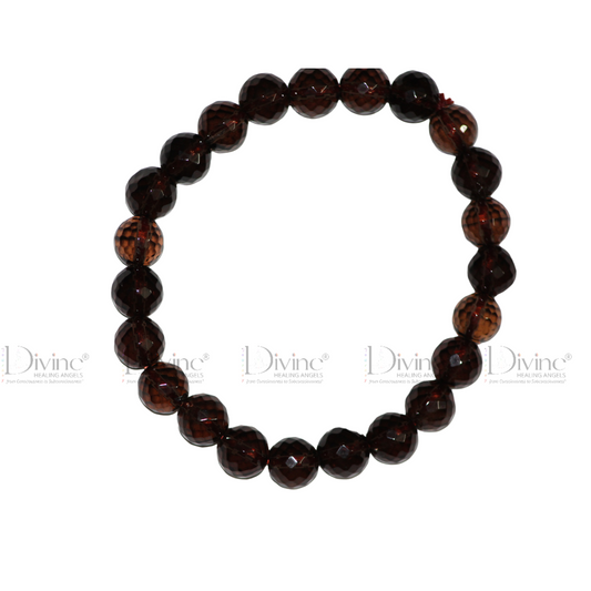 SMOKY QUARTZ BRACELET-DIAMOND CUT