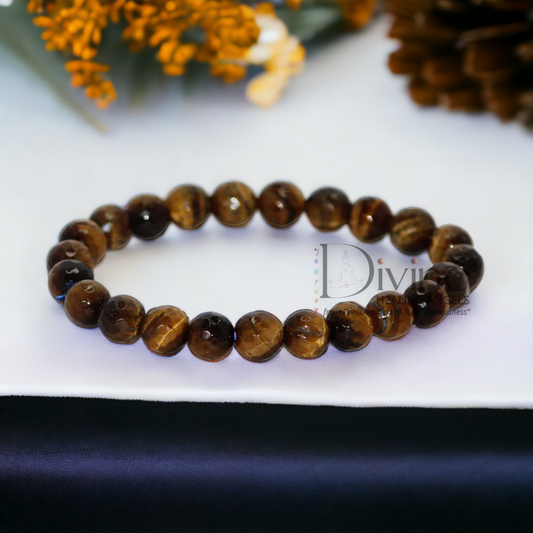 TIGER EYE BRACELET-DIAMOND CUT