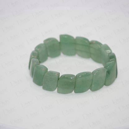 GREEN AVENTURINE BRACELET-OVAL FACETED